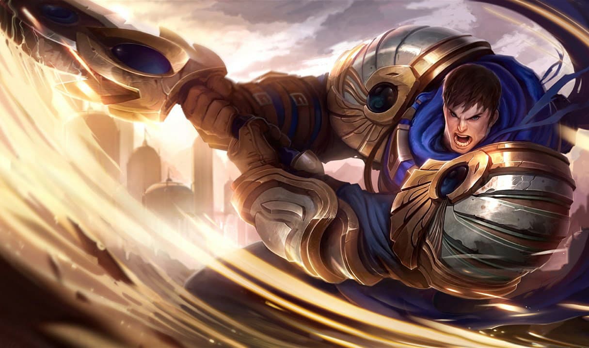 Splash art de Garen, exemplo de campeão revisto no patch
