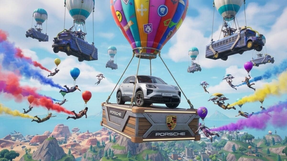 Porsche mete logo da Riot em imagem do Fortnite gerada por IA